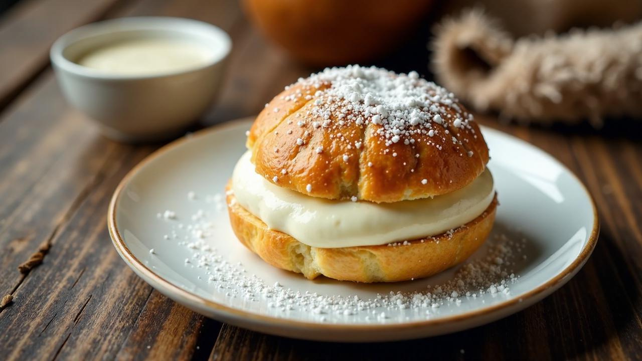 Berliner Pfannkuchen mit Kaffeecreme