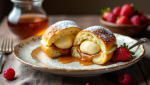 Berliner Pfannkuchen mit Karamellcreme