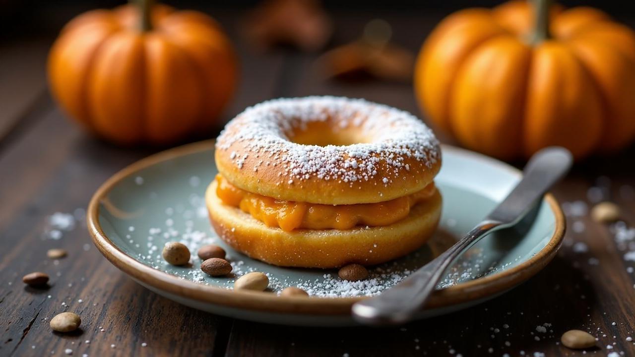 Berliner Pfannkuchen mit Kürbisfüllung