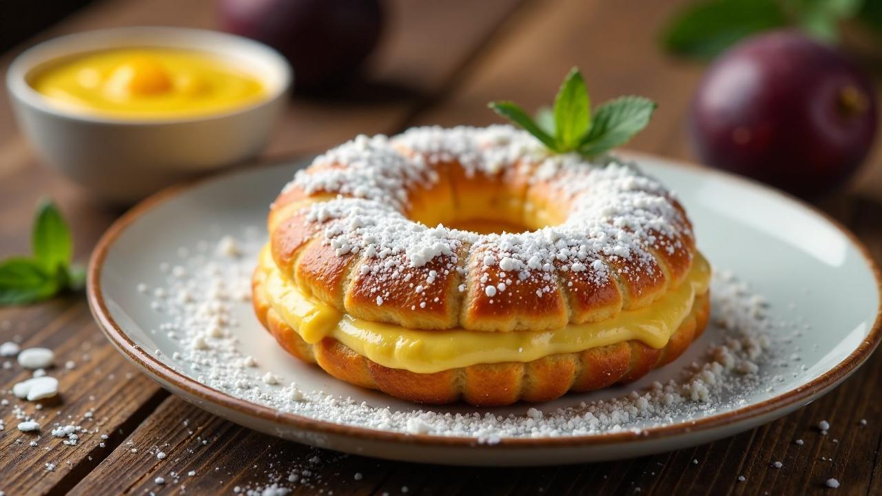 Berliner Pfannkuchen mit Passionsfrucht-Joghurt