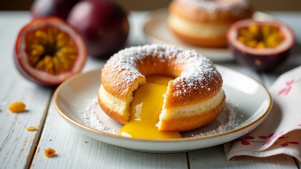 Berliner Pfannkuchen mit Passionsfruchtfüllung