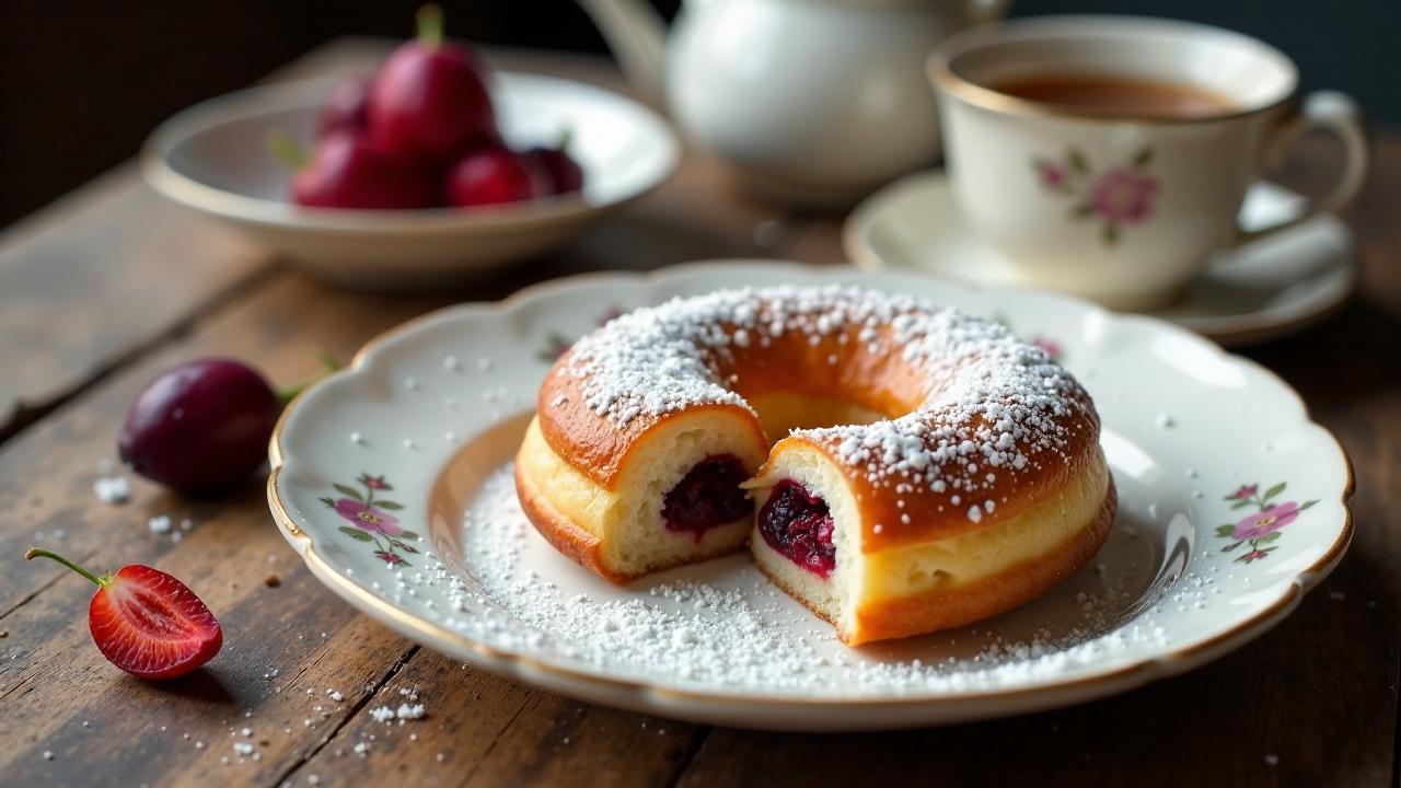 Berliner Pfannkuchen mit Pflaumen-Zimtmus