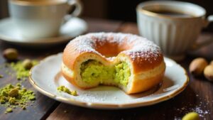 Berliner Pfannkuchen mit Pistazienfüllung