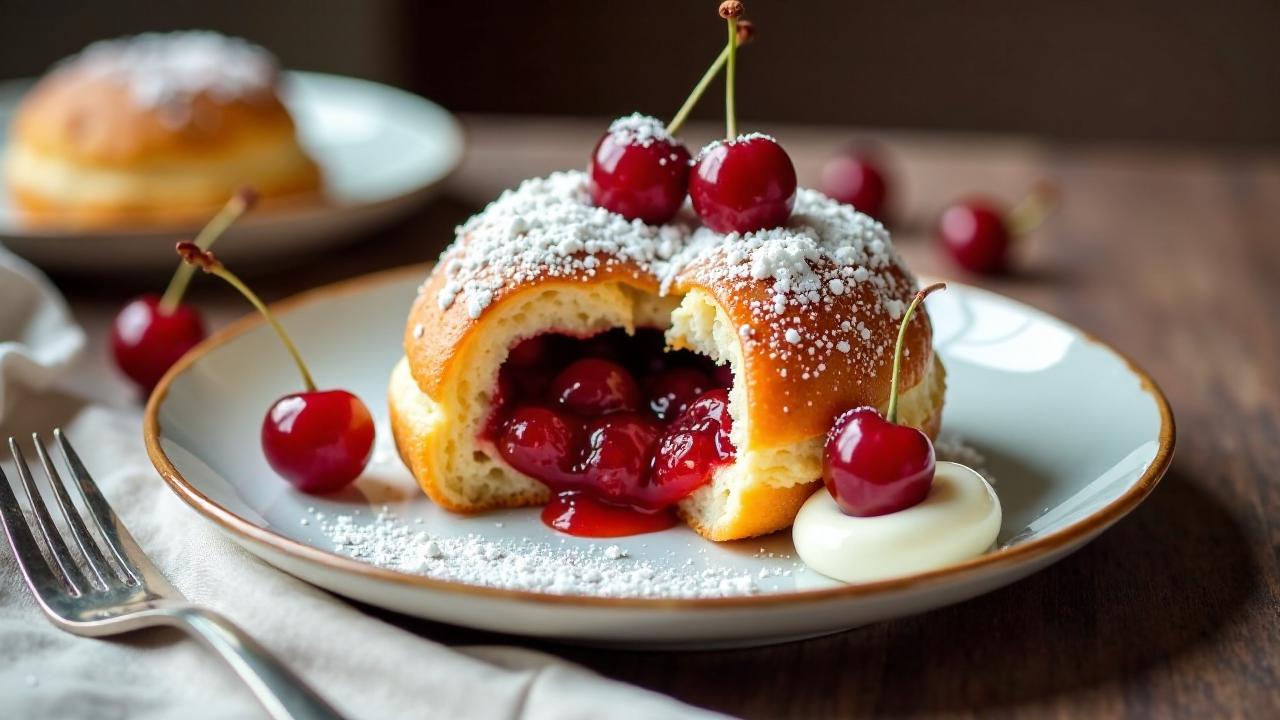 Berliner Pfannkuchen mit Schwarzwälder-Kirsch