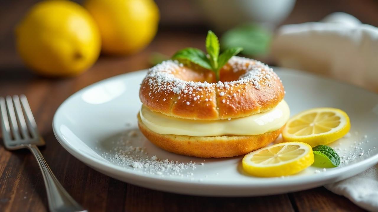 Berliner Pfannkuchen mit Zitronencreme