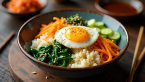 Bibimbap - Gemischter Reis in Schüssel