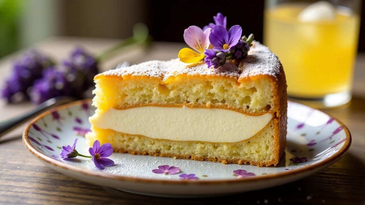 Bienenstich mit Lavendel-Vanille-Creme