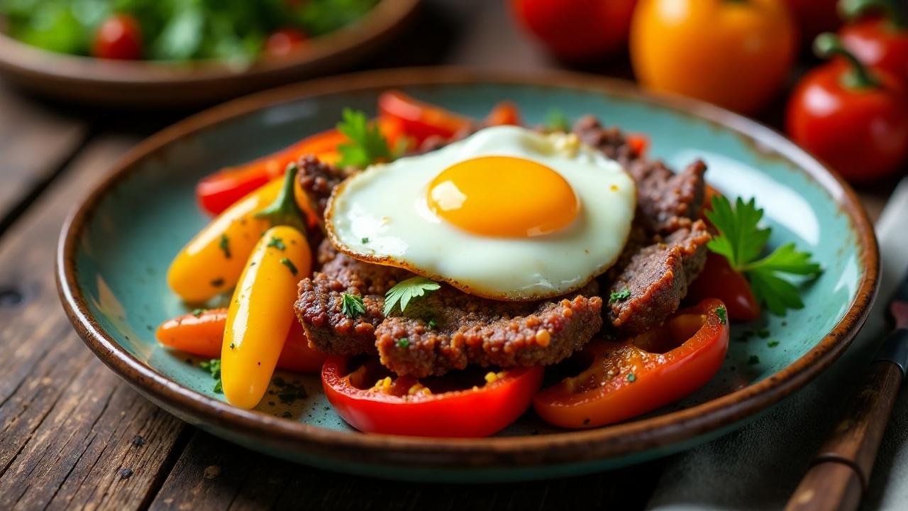 Bife Koygua – Rindfleischschnitzel mit Ei