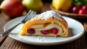 Birnen-Cranberry-Strudel