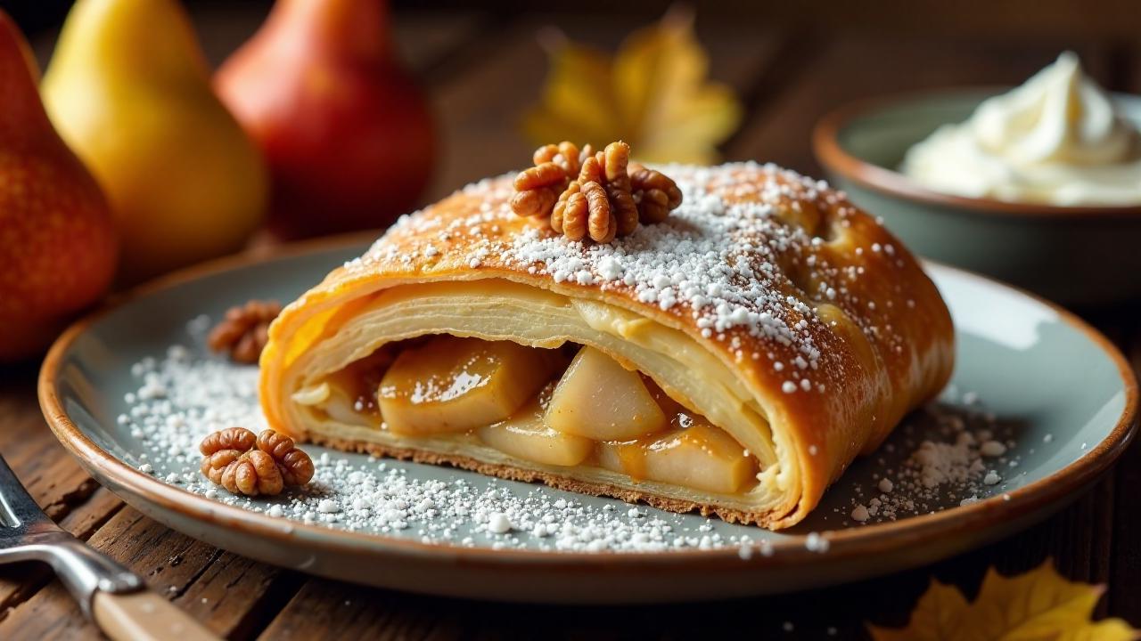 Birnen-Walnuss-Strudel