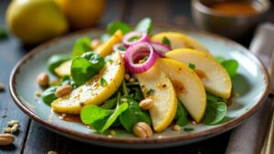 Birnensalat mit Pinienkernen