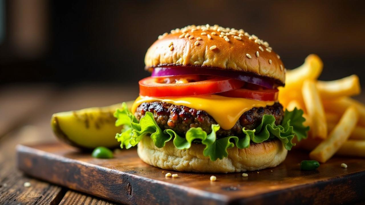 Bison Burger – Burger aus Bisonfleisch.