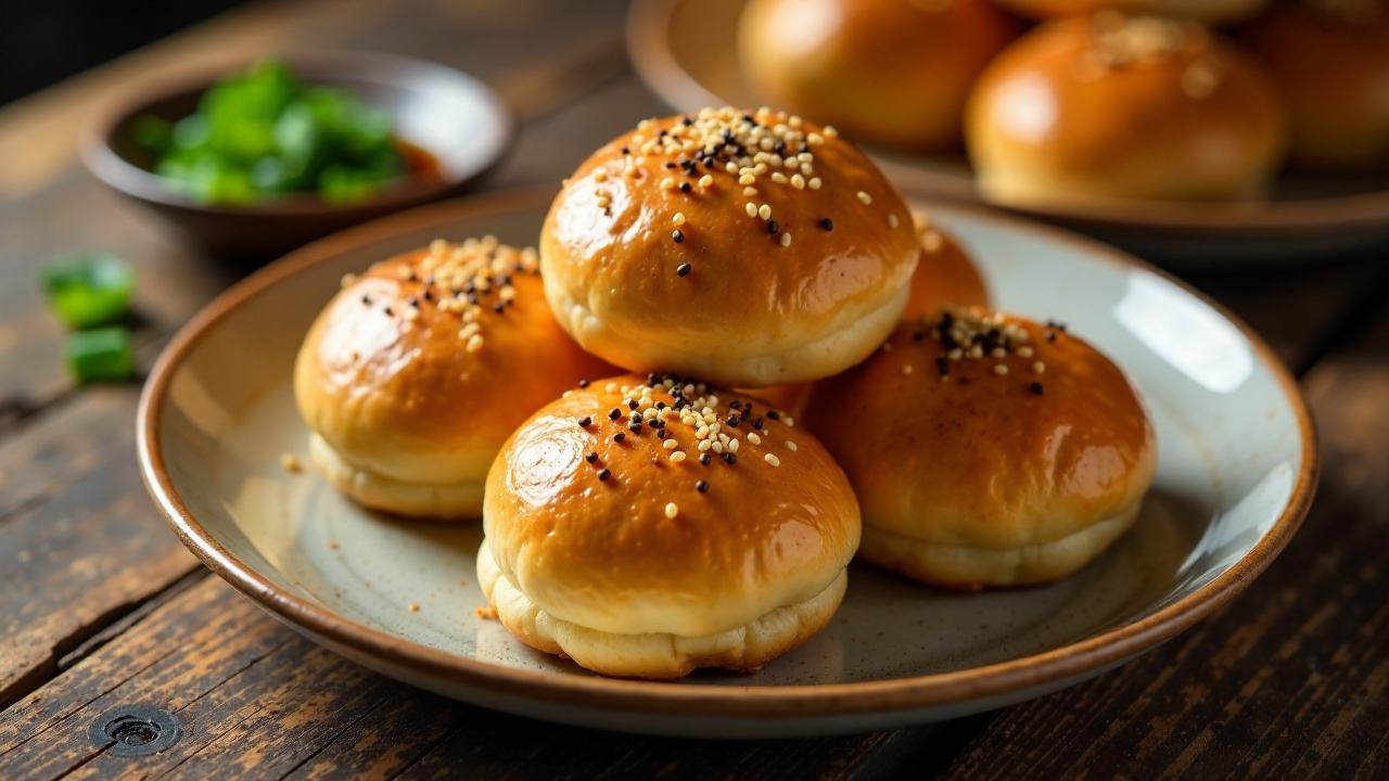 Black Pepper Buns (Hu Jiao Bing)