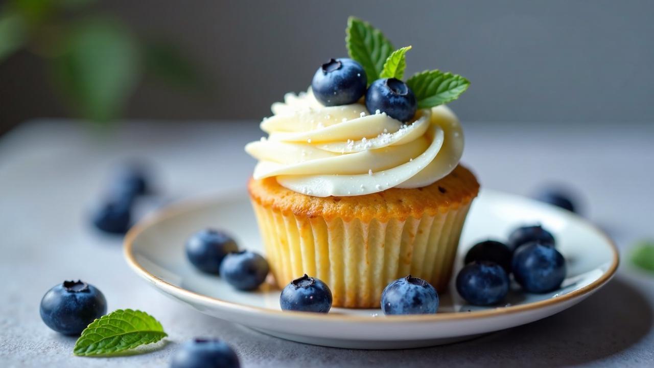 Blaubeer-Joghurt-Cupcakes