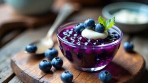 Blaubeer-Kaviar für Joghurt