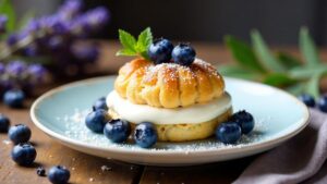 Blaubeer-Lavendel-Profiteroles