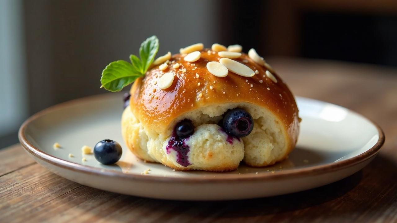 Blaubeer-Mandel-Brötchen: Fruchtig