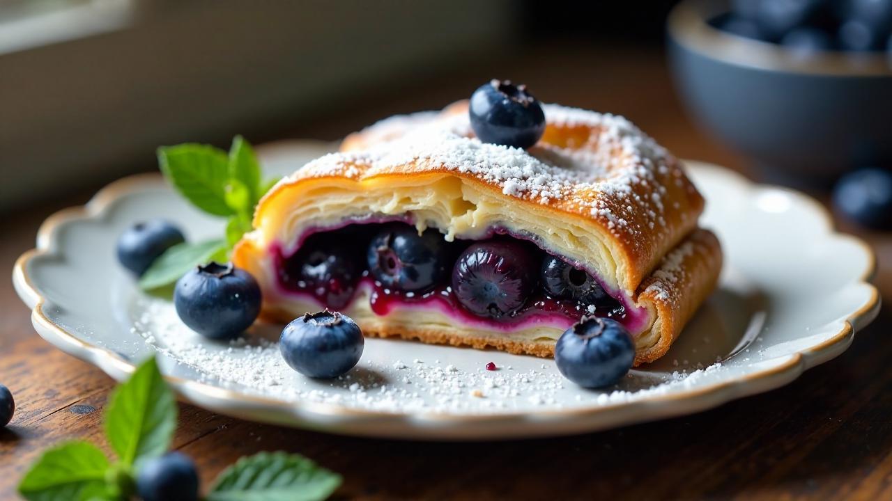 Blaubeer-Mandel-Strudel