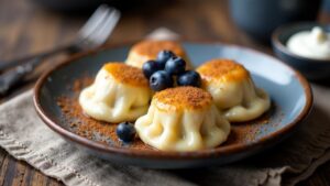 Blaubeer-Pierogi mit Zimtzucker