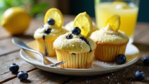 Blaubeer-Zitrone-Cupcakes