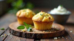 Blühende Lovage-Muffins