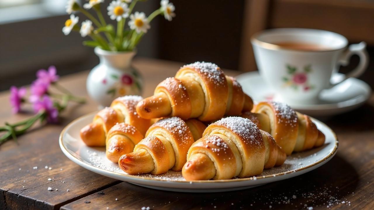 Blätterteig-Kipferl mit Marmelade