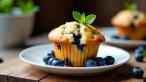 Blueberry Muffins – Heidelbeermuffins.