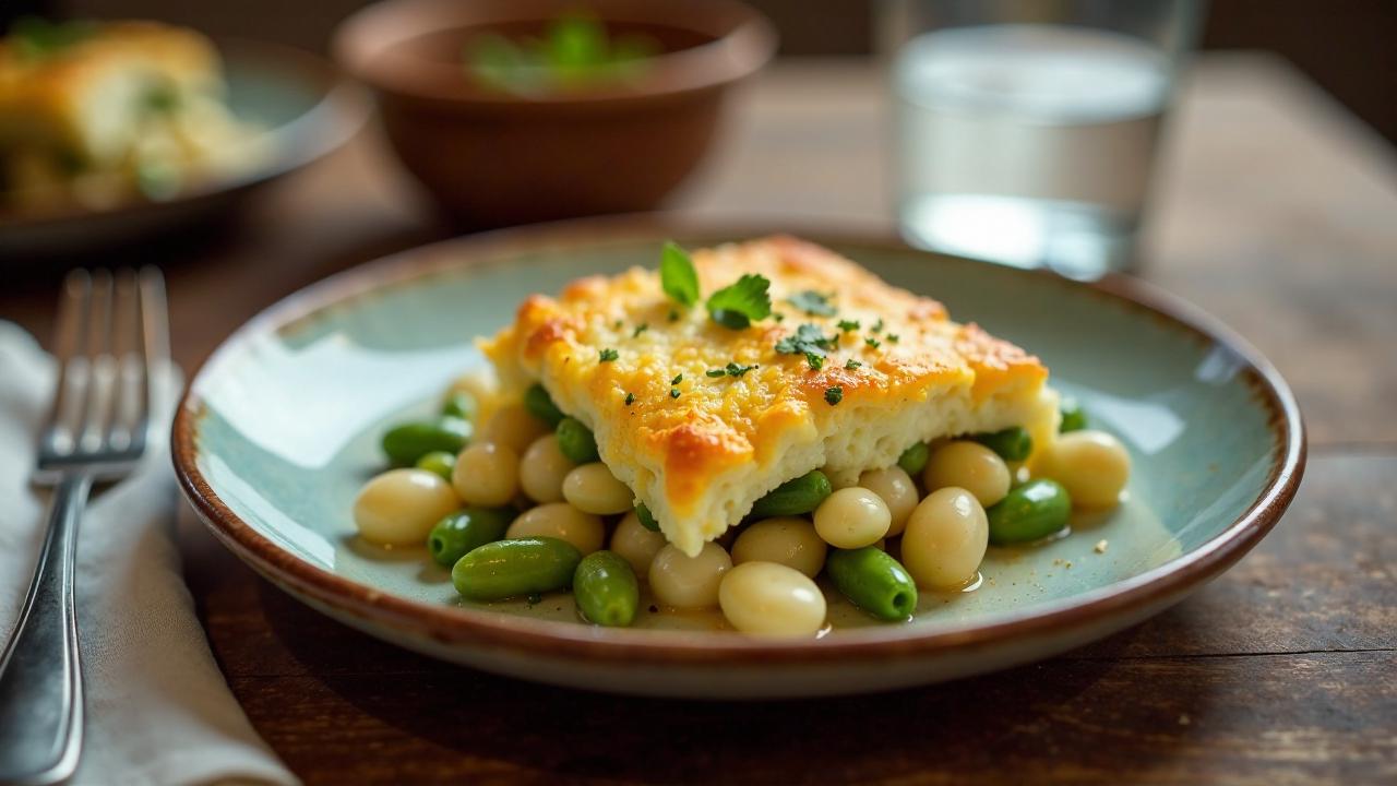 Bohnenauflauf mit Käsekruste