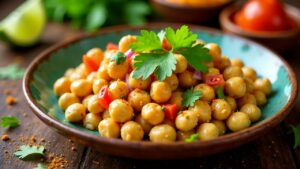 Boiled Peanut Chaat – Gekochte Erdnüsse mit Zwiebeln und Tomaten