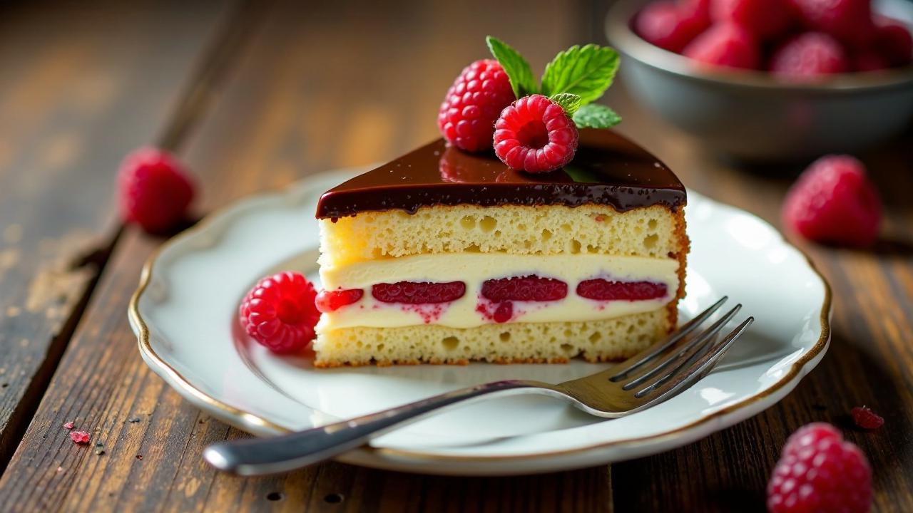 Boston Cream Pie – Kuchen mit Vanillepudding und Schokoladenglasur.