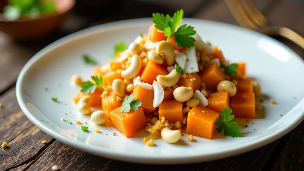 Bougna Kokosnuss und Cashewnüsse