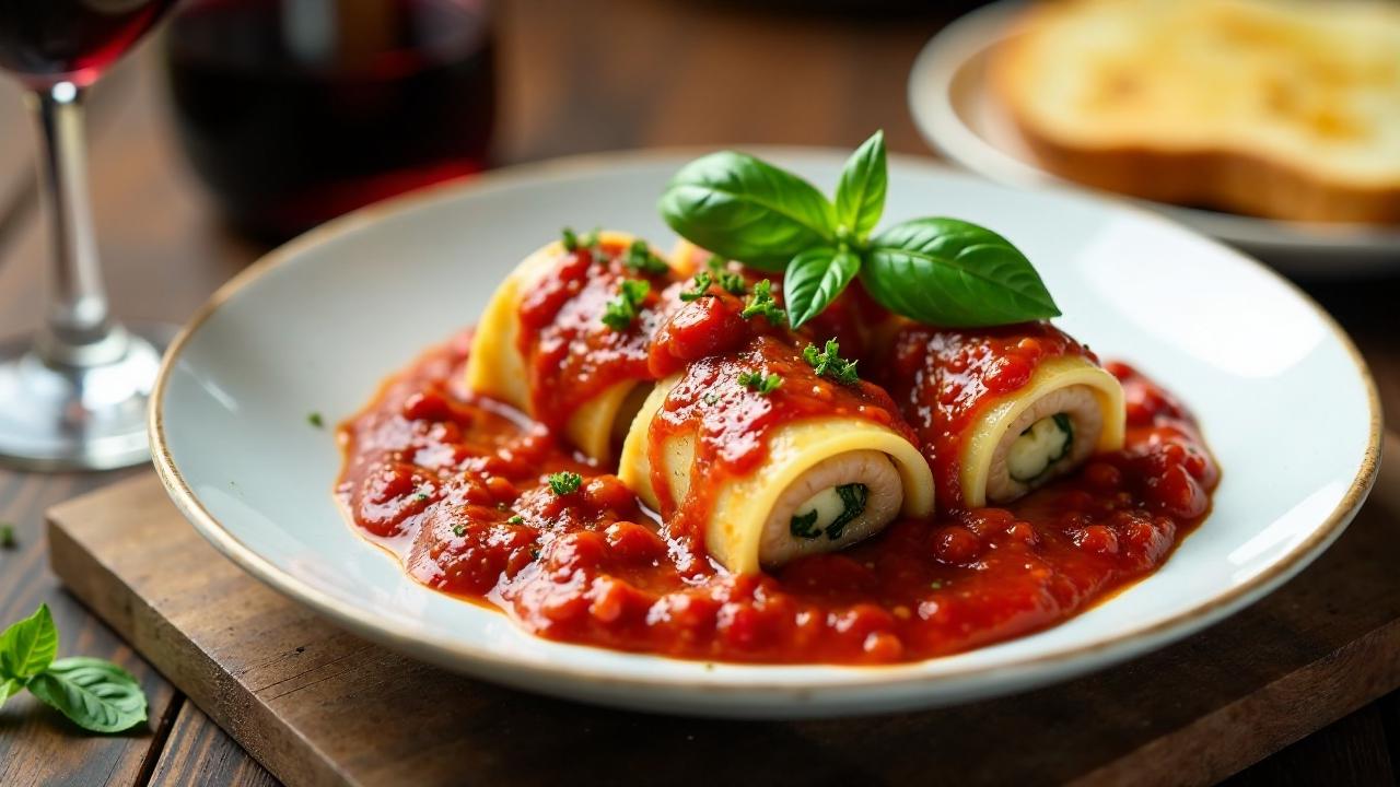 Braciole alla Siciliana (Sizilianische Rindfleischröllchen)