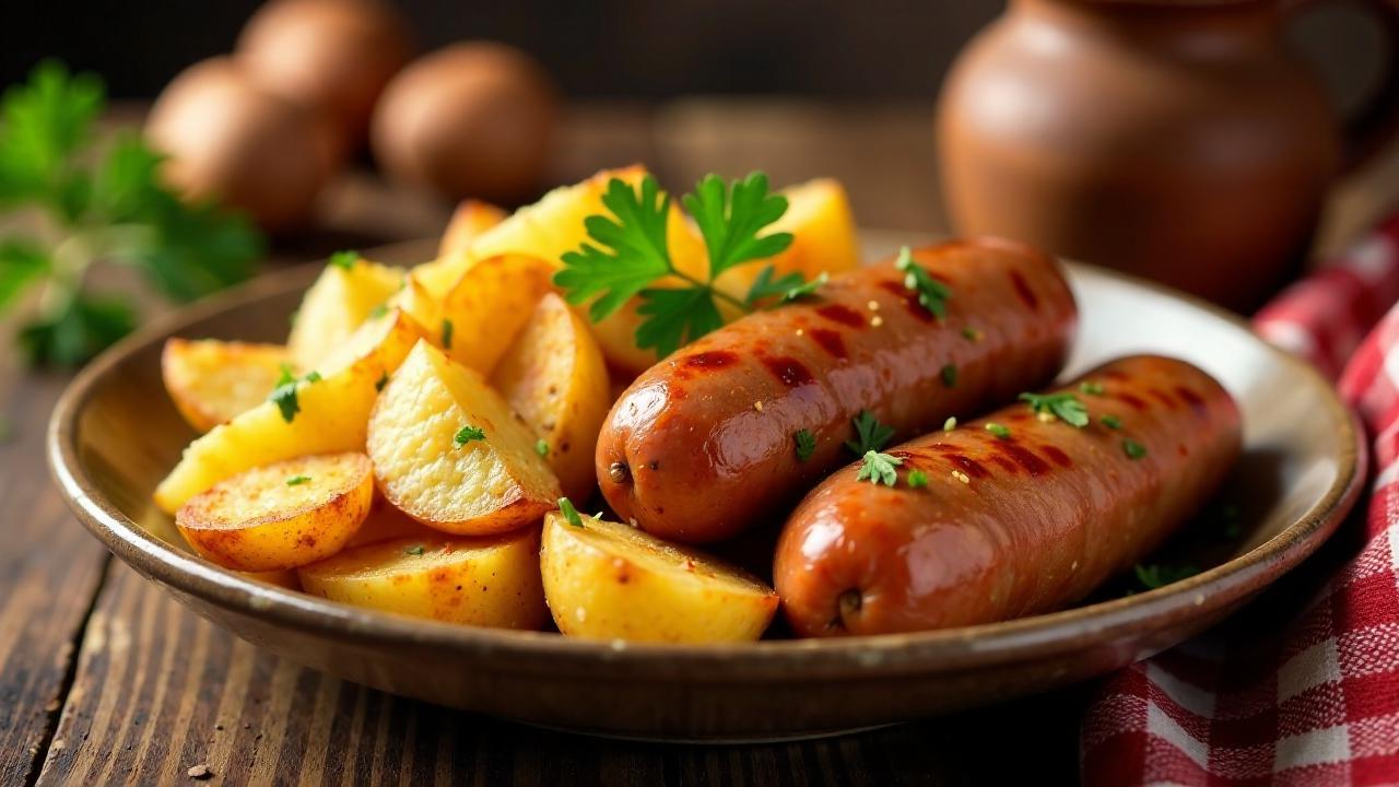 Bratkartoffeln mit Bratwurst