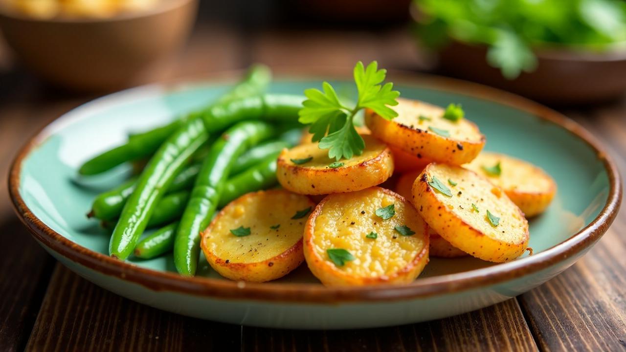 Bratkartoffeln mit Brechbohnen