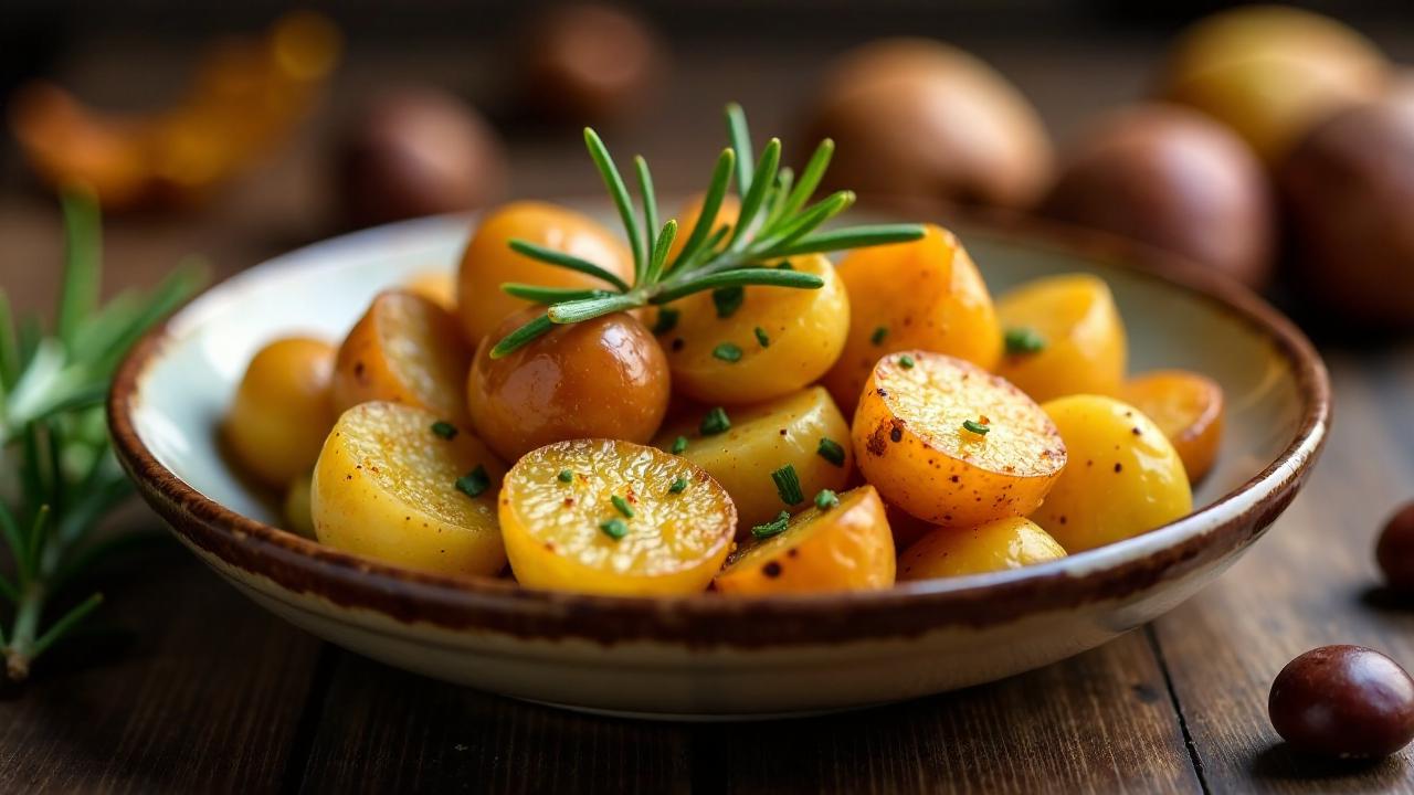 Bratkartoffeln mit Kastanien