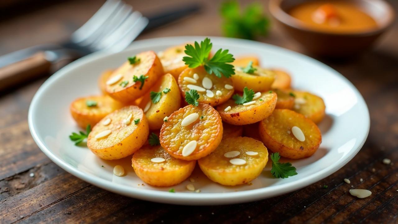 Bratkartoffeln mit Mandelblättchen