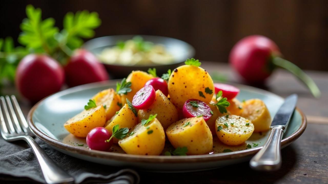 Bratkartoffeln mit Radieschen