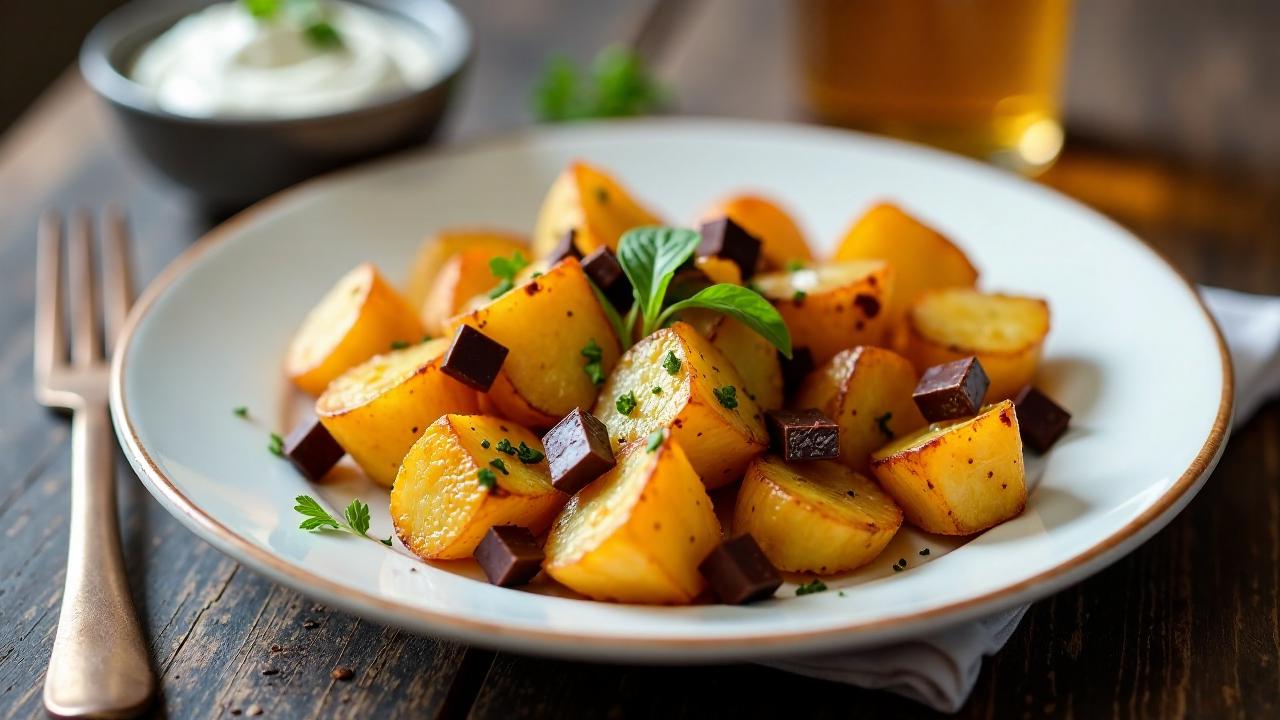 Bratkartoffeln mit Schokosplittern