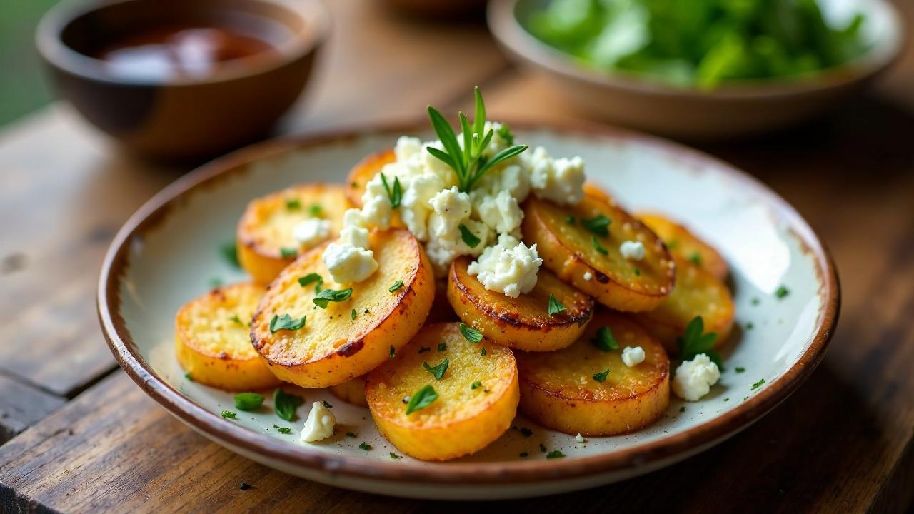 Bratkartoffeln mit Ziegenkäse