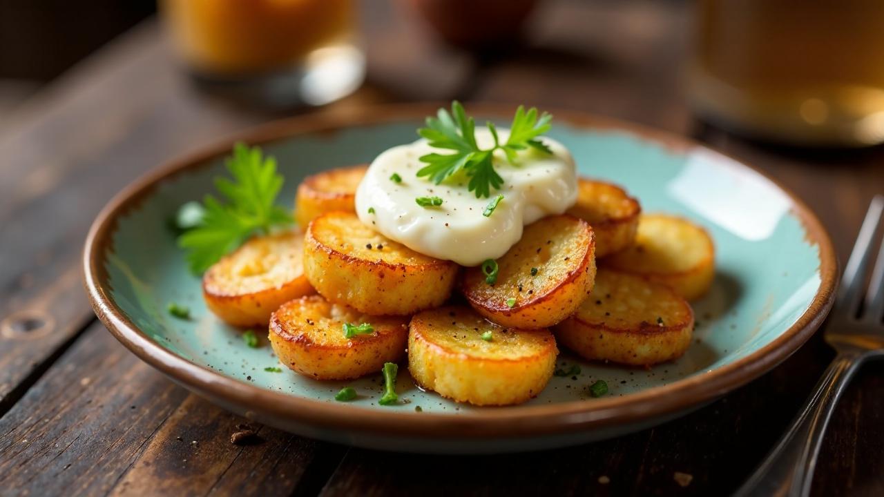 Bratkartoffeln mit französischem Brie