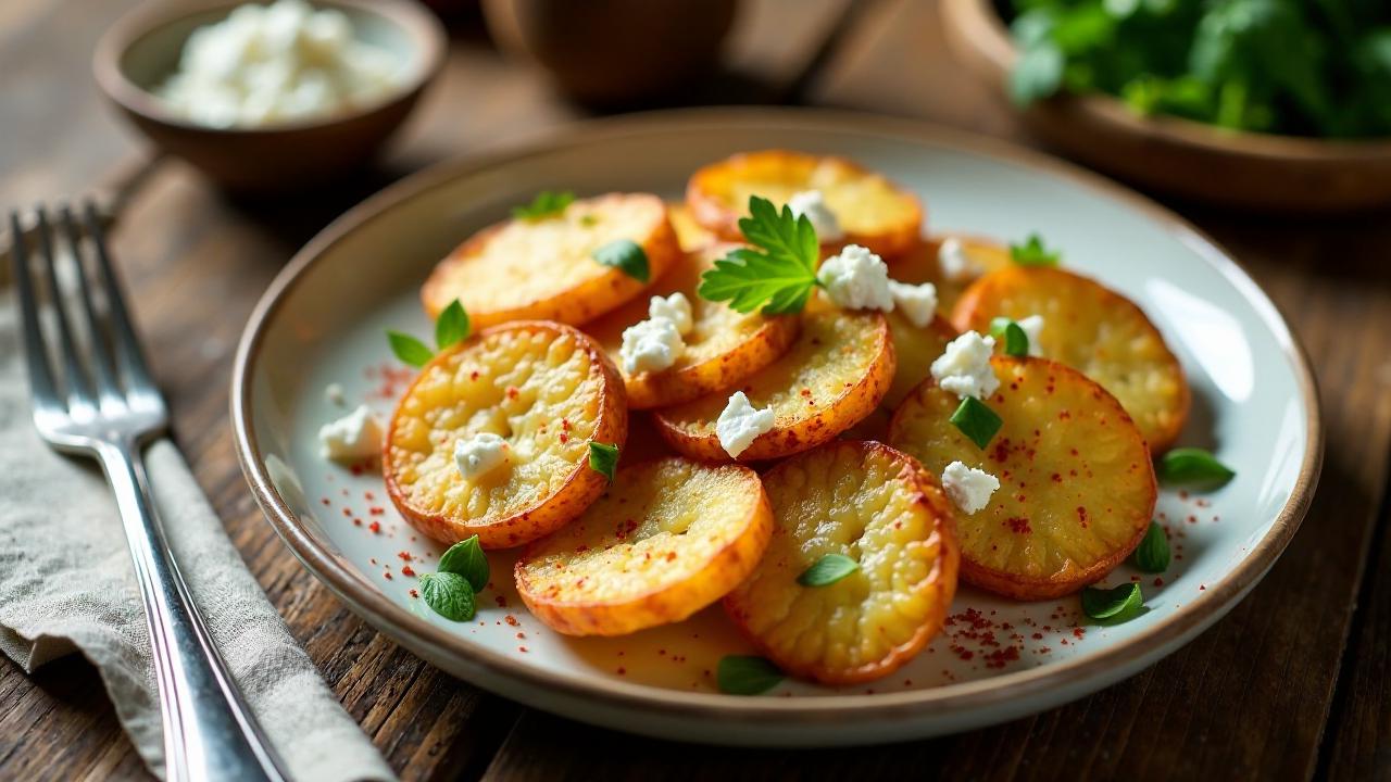 Bratkartoffeln mit griechischem Feta