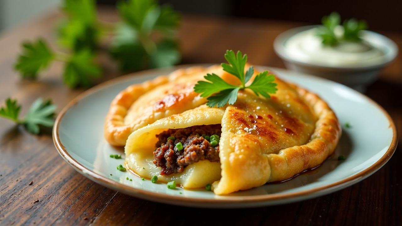 Börek: Teigtaschen mit Kartoffel- und Fleischfüllung