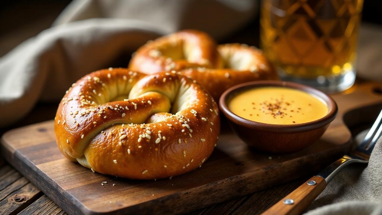 Brezeln mit Bierkäse-Dip