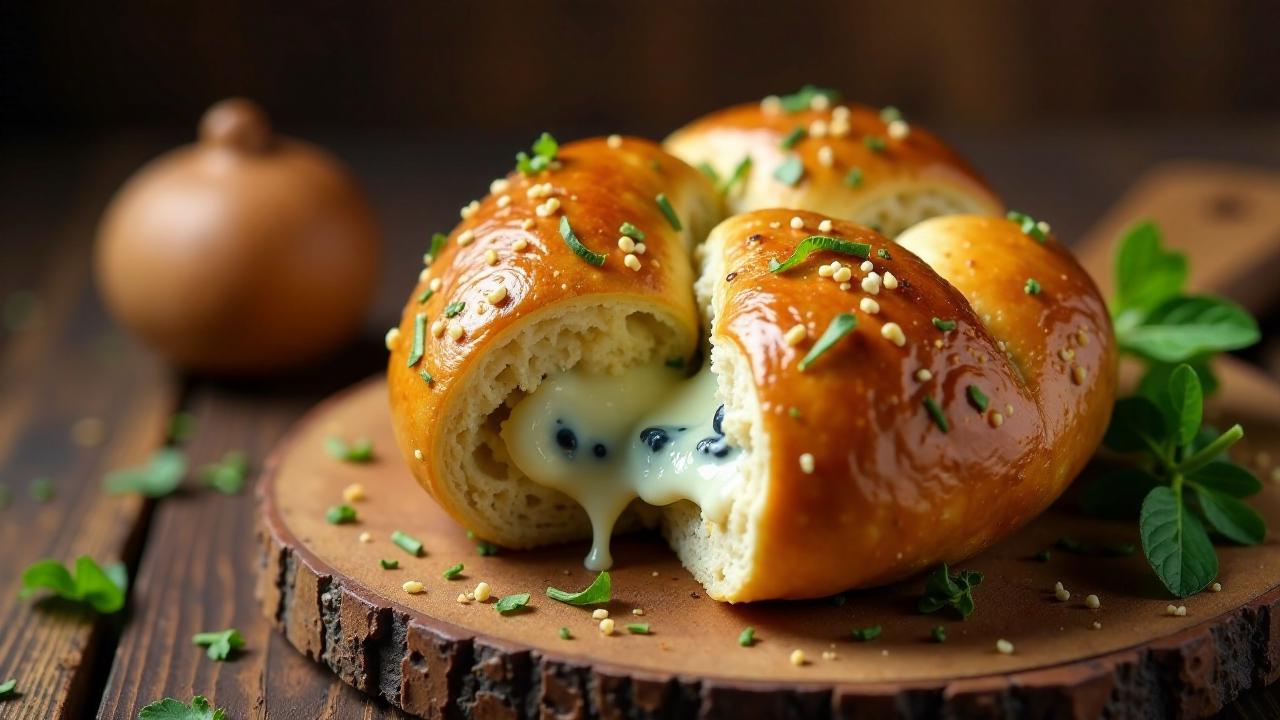 Brezeln mit Blauschimmelkäse