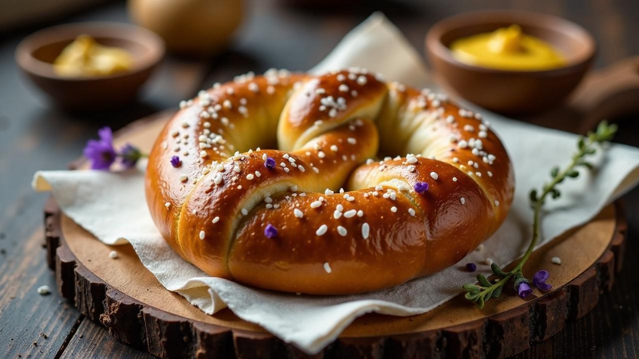 Brezeln mit Pfeffer und Lavendel