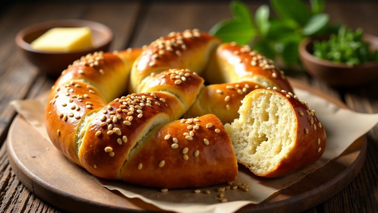 Brezenbrot mit Leinsamen