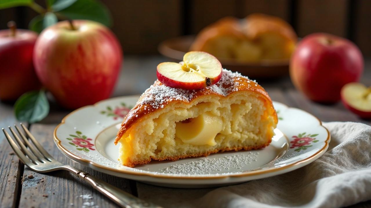 Brioche mit Apfelstücken