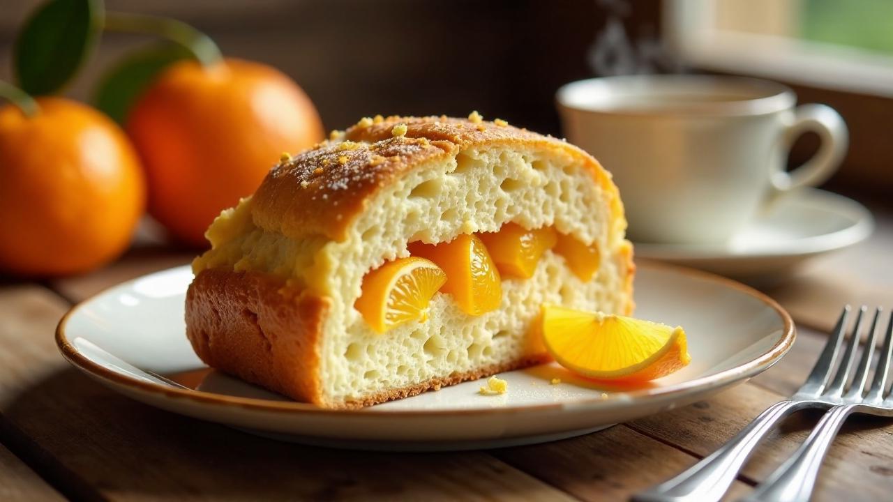 Brioche mit Mandarinen