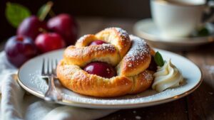 Brioche mit Pflaumen