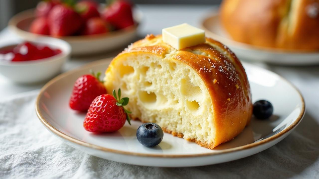 Brioche mit Sauerrahm